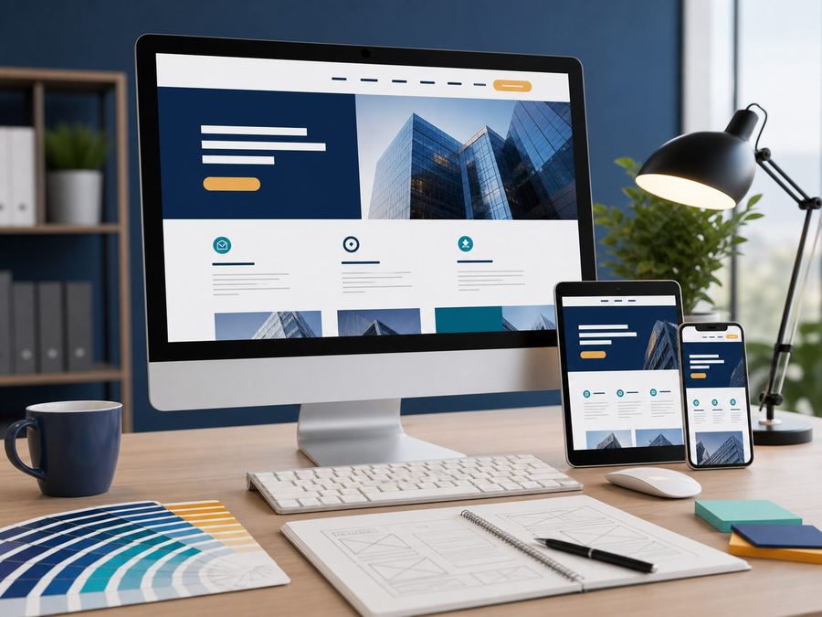 Criação de site institucional em monitor e celular